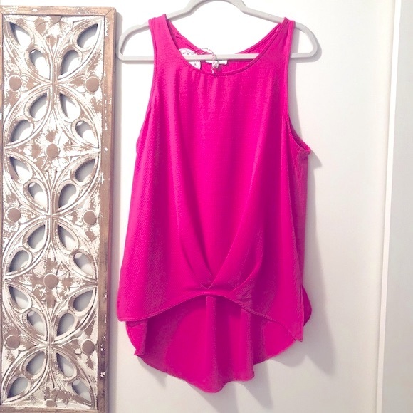 Umgee Pink Hi-Low Sleeveless Top - Picture 6 of 8